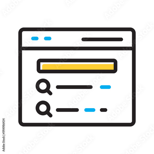 Vector multi color icon for Serp
