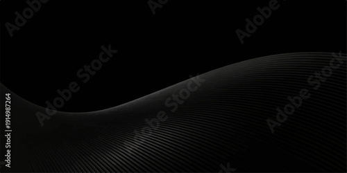 A dark 3d digital illustration features a blue energy wave and flash of light across an abstract black and white pattern for a modern wallpaper design backdrop