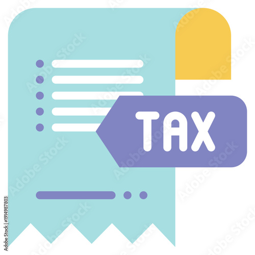 receive bill tax payment fee flat style icon