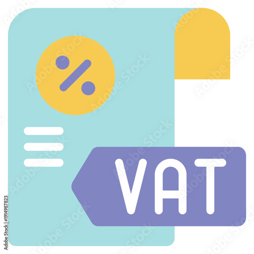 receipt payment paid bill fee vat tax flat style icon