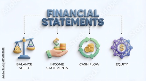 Wallpaper Mural Financial statements concepts with icons Torontodigital.ca