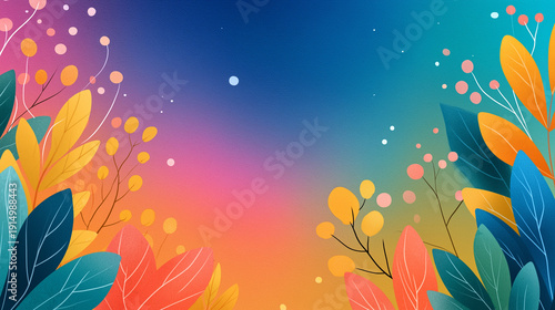 Bright Creative Digital Backdrop for Study Streams and Online Meetings