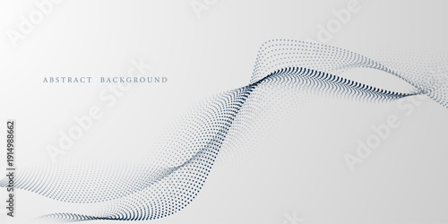 Abstract technology particle wave background. Modern design vector illustration.