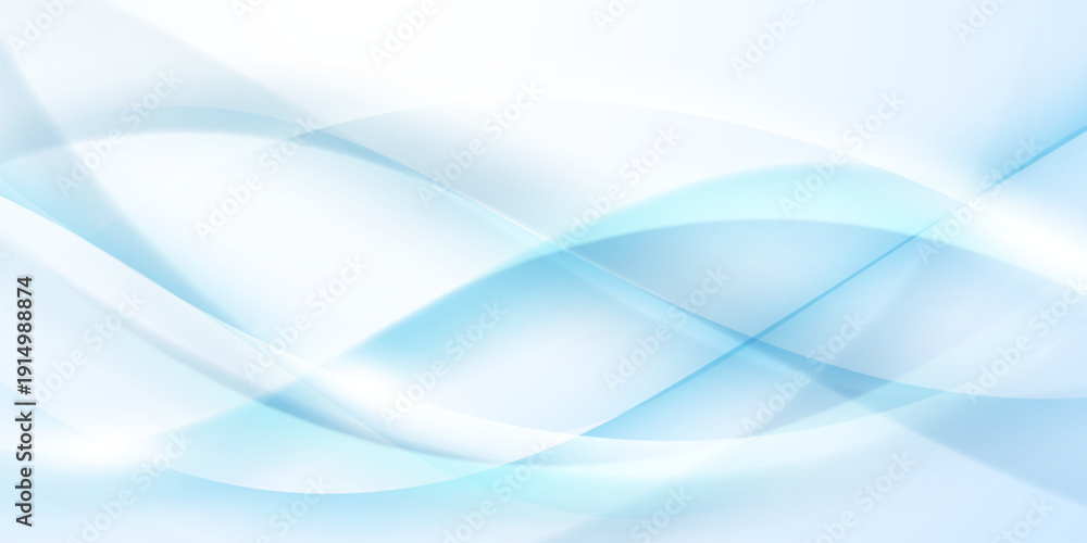 Fototapeta premium Blue waves abstract background, modern design, vector illustration