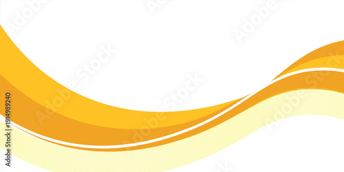 Yellow Wave Curve Abstract Background