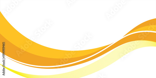 Yellow Wave Curve Abstract Background