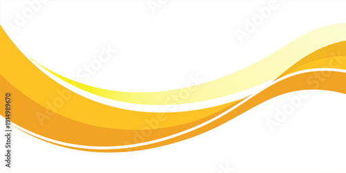 Yellow Wave Curve Abstract Background