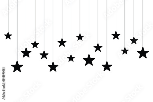 Islamic Hanging Decoration Stars Moon Ramadan Kareem Muslim Vector Illustration for Eid Mubarak Branding islamic hanging decoration stars moon ramadan kareem muslim