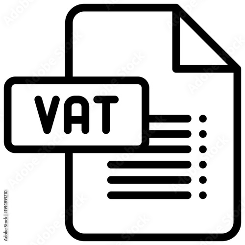 report paper document paid cost vat simple line icon
