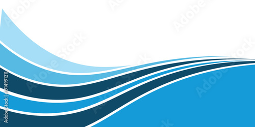 Blue Wave Curve Abstract Background