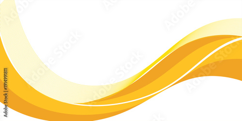 Yellow Wave Curve Abstract Background