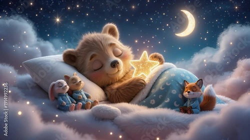 Gentle Baby Lullaby Seamless Loop Animation for Sleep & Relaxation