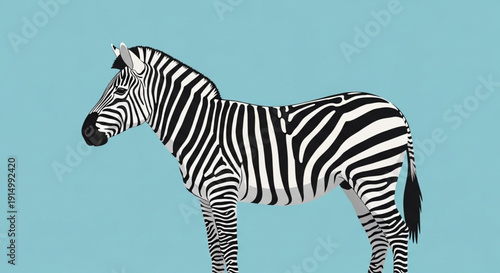 zebra on white background