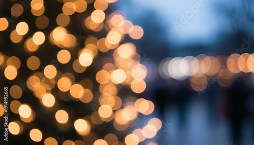 defocused lights background, blurred christmas lights