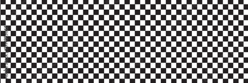 Black and white chess pattern. Checkerboard seamless vector illustration. Abstract checkered checkerboard for game. Grid geometric square shape. Race flag.