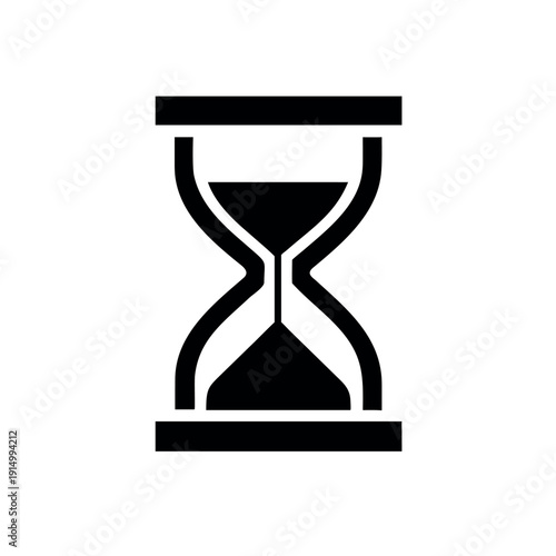 Time limit warning hourglass symbol for urgency and countdown Vector illustration