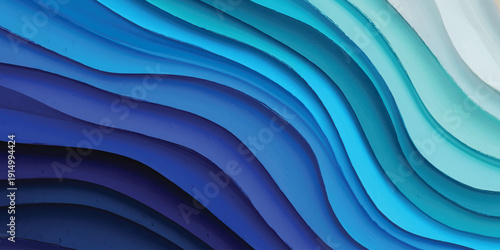 A smooth 3d motion design featuring an abstract blue wave background with a liquid silk texture and wavy satin lines for a soft light wallpaper illustration