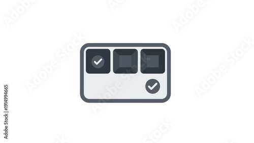 Check mark buttons on a remote.