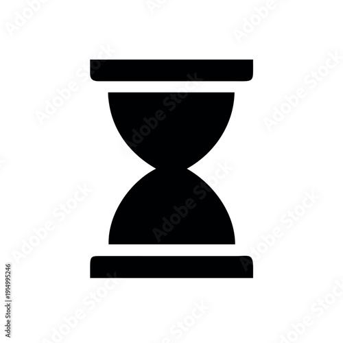 Time passing sign classic sand timer for schedule awareness Vector illustration