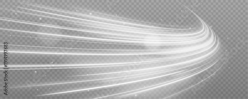 Neon light waves pulse through a sleek digital corridor. Reflections and glow effects create immersive depth. Futuristic vector for sci-fi compositions.