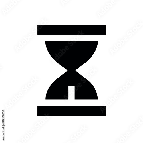 Waiting time symbol sandglass icon representing pause or hold Vector illustration