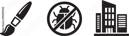 Brush Alt Bug Off Building Construction Icons