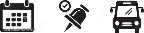 Calendar Reminder Appointment Transport Service Schedule Icons