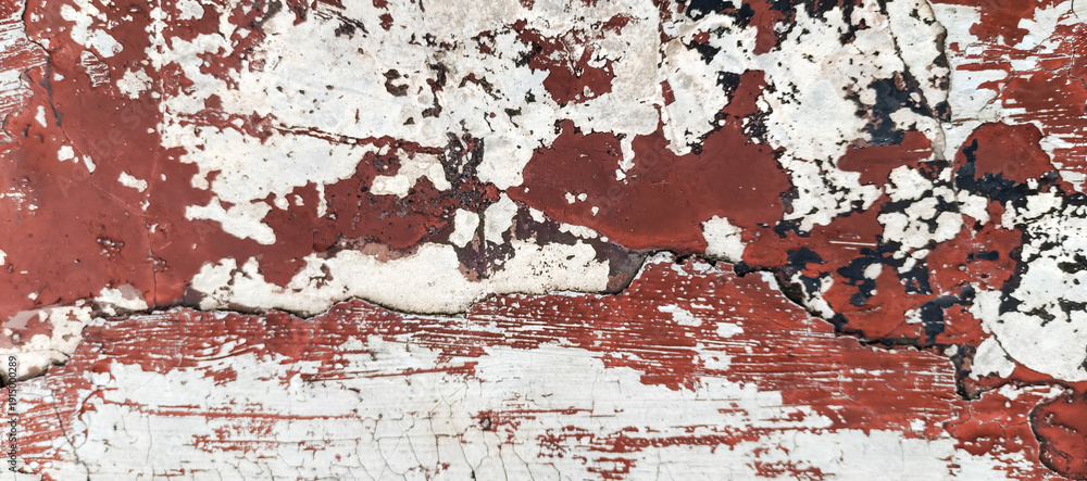 Fototapeta premium red paint on the wall, grunge, texture