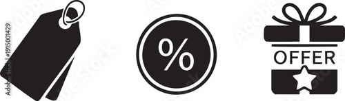 Tag Discount Offer Price Ecommerce Sale Icons