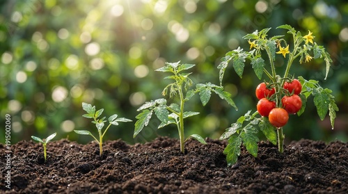 tomato plants in the garden