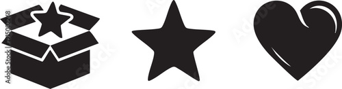 Favorite Heart Wishlist Ecommerce Shopping Interest Icons