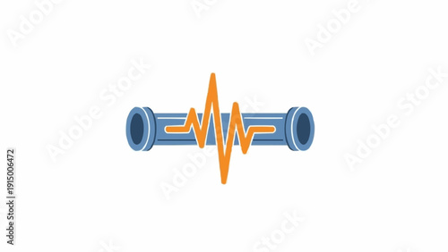 Medical Technology Pulse Line Illustration.