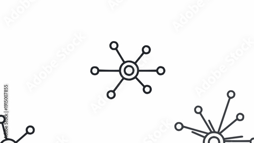 Molecular structure chemical bonds icons.
