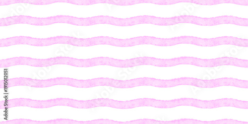 Pink striped seamless pattern with flowing watercolor texture and pastel colors. Perfect for textile design, kids wallpaper, and cute feminine fabric collections