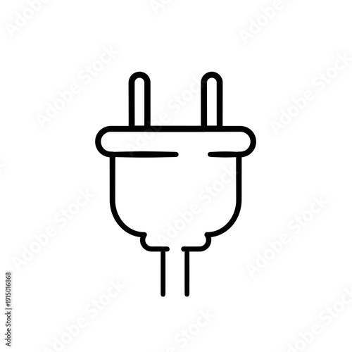 Electric plug, power connection and energy concept, vector icon