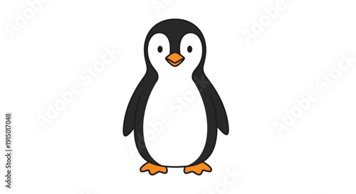 Cute Cartoon Penguin Illustration Adorable Antarctic Bird for Fun Designs