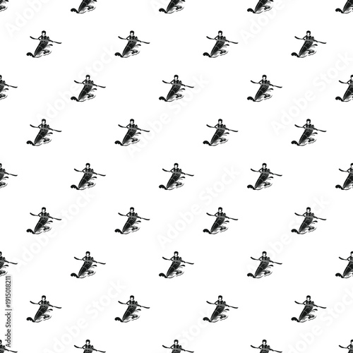 Kayak paddler on water creating a sports and recreation background