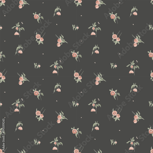 Flower pattern, ditsy seamless floral pattern, small little cute flower background. Flower repeat pattern. Ditsy print,  surface design. Ditsy floral for fashion, texture, fabric, wrapping, wallpaper