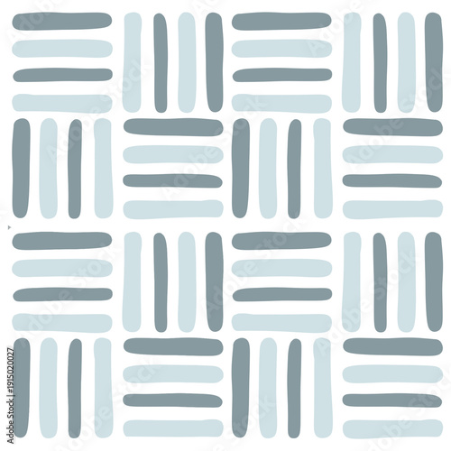 Pastel blue abstract block shapes seamless pattern. horizontal and vertical layout