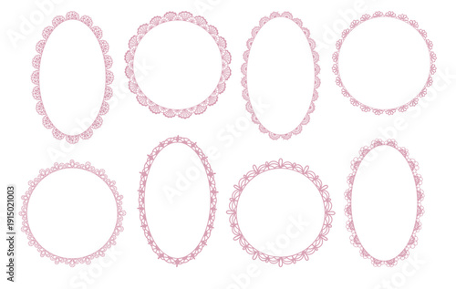 Whimsical wedding lace frames perfect for bachelorette party graphics, invitations, labels and romantic compositions.