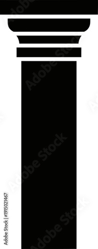 Clean architectural pillar silhouette for building support