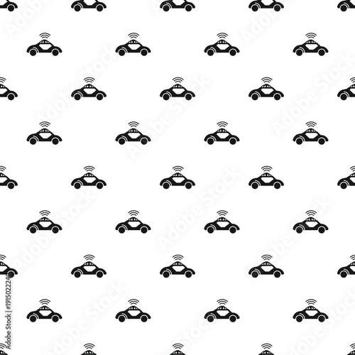Self driving cars representing internet of things mobility concept repeating background