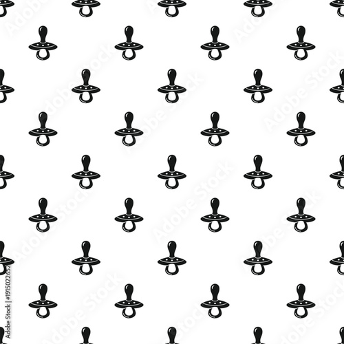 Seamless pacifier pattern symbolizing newborn care and childhood