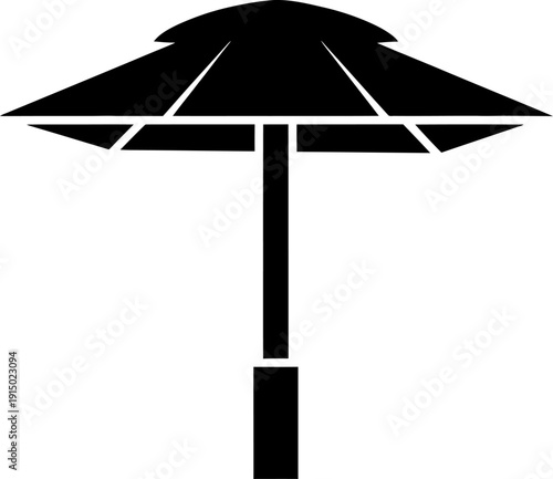 Patio sunshade umbrella silhouette outdoor furniture