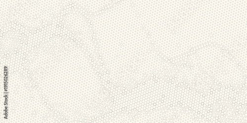 Hexagon Shapes Vector Abstract Geometric Technology Retrowave Sci-Fi Texture Isolated on Light Background. Halftone Hex Retro Simple Pattern. Eps10