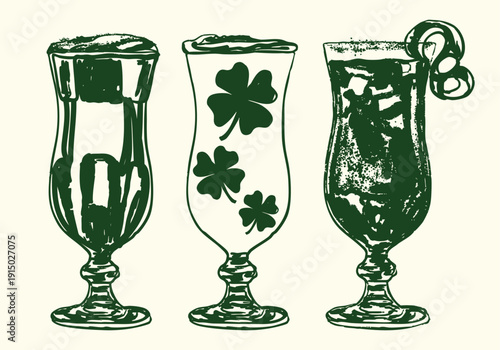 Shamrock St Patrick's Day Celebration Drinks Set