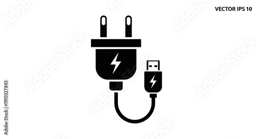 Electric Plug and USB Cable Charging.