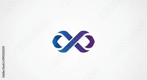 A modern and sleek infinity symbol logo with a vibrant blue and purple gradient. This stylized, endless loop icon represents concepts of eternity, limitless possibilities, and connection. 