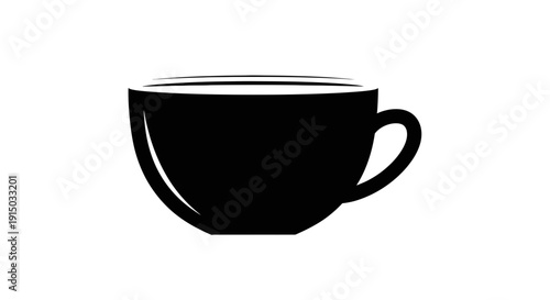 Black Coffee Cup Silhouette.