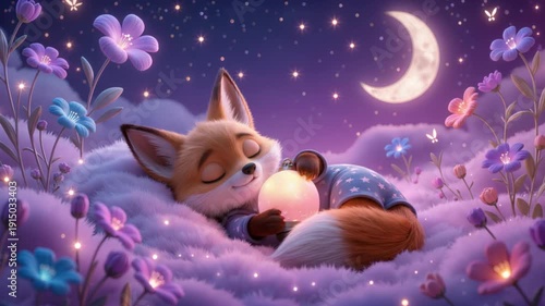 Gentle Baby Lullaby Seamless Loop Animation for Sleep, Relaxation & Calm